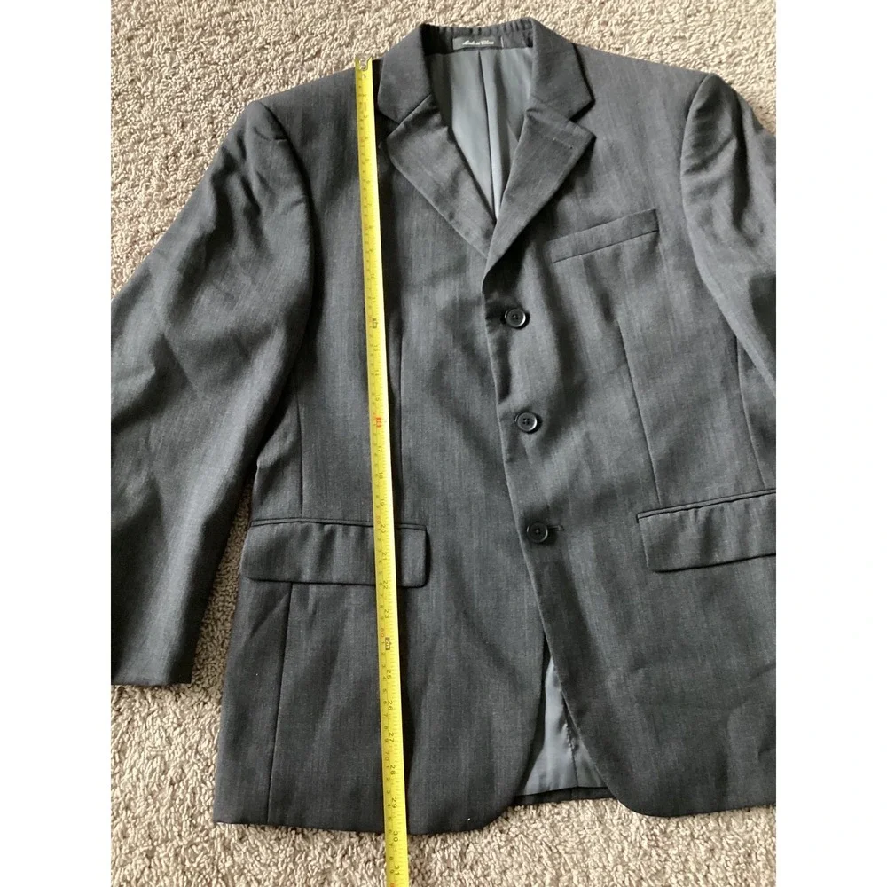 Oscar de la Renta Freedom Suit‎ Men's Gray Wool Blazer Jacket Size 40S